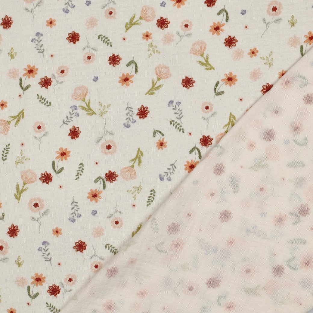 Double Gauze Natural Digital Flowers