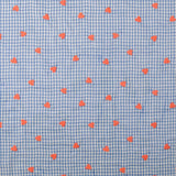Blauwe ruit broderie hartjes