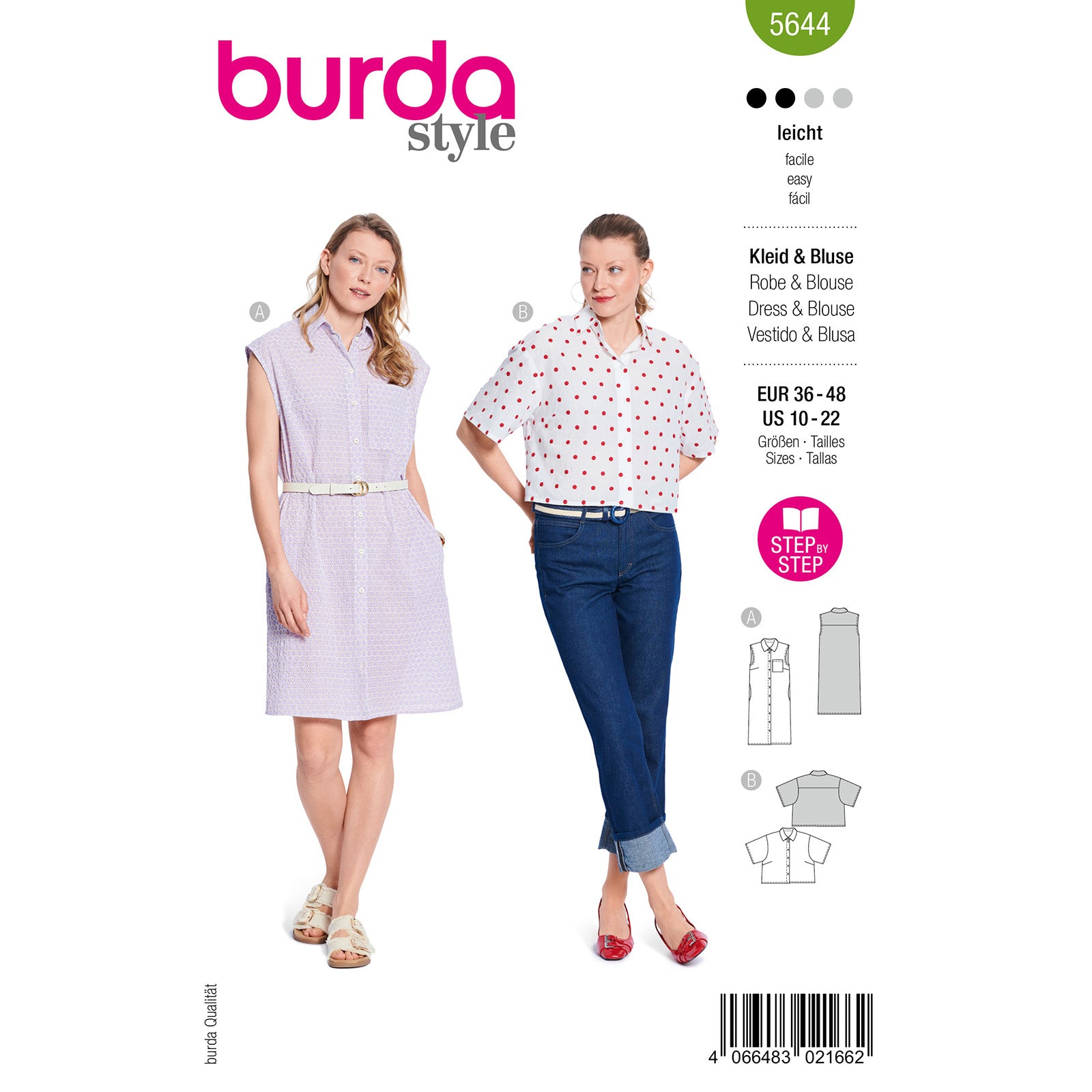 Burda 5644 (lange) blouse