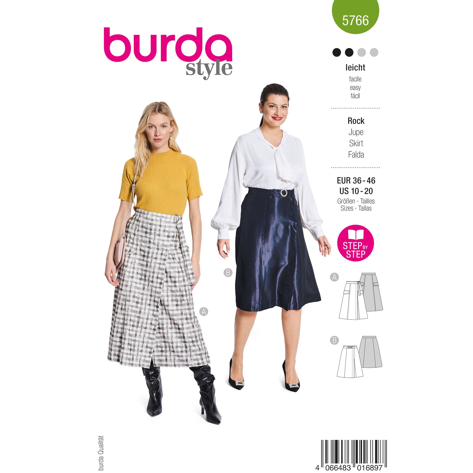 Burda 5766 dames rok
