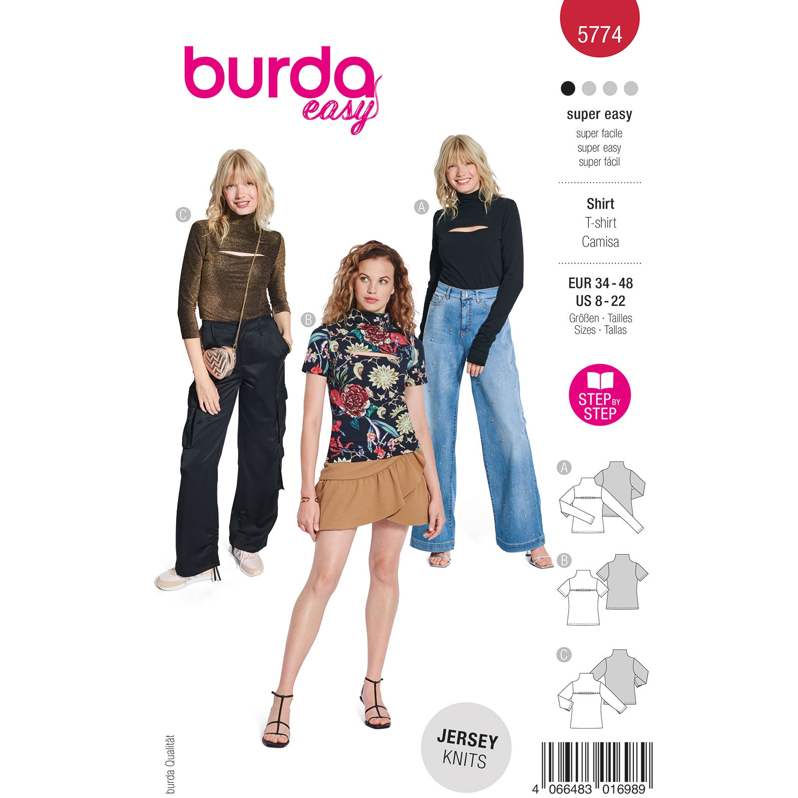 Burda 5774 dames shirt