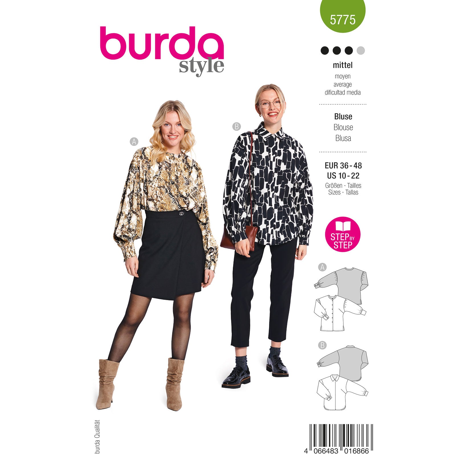 Burda 5775 dames blouse