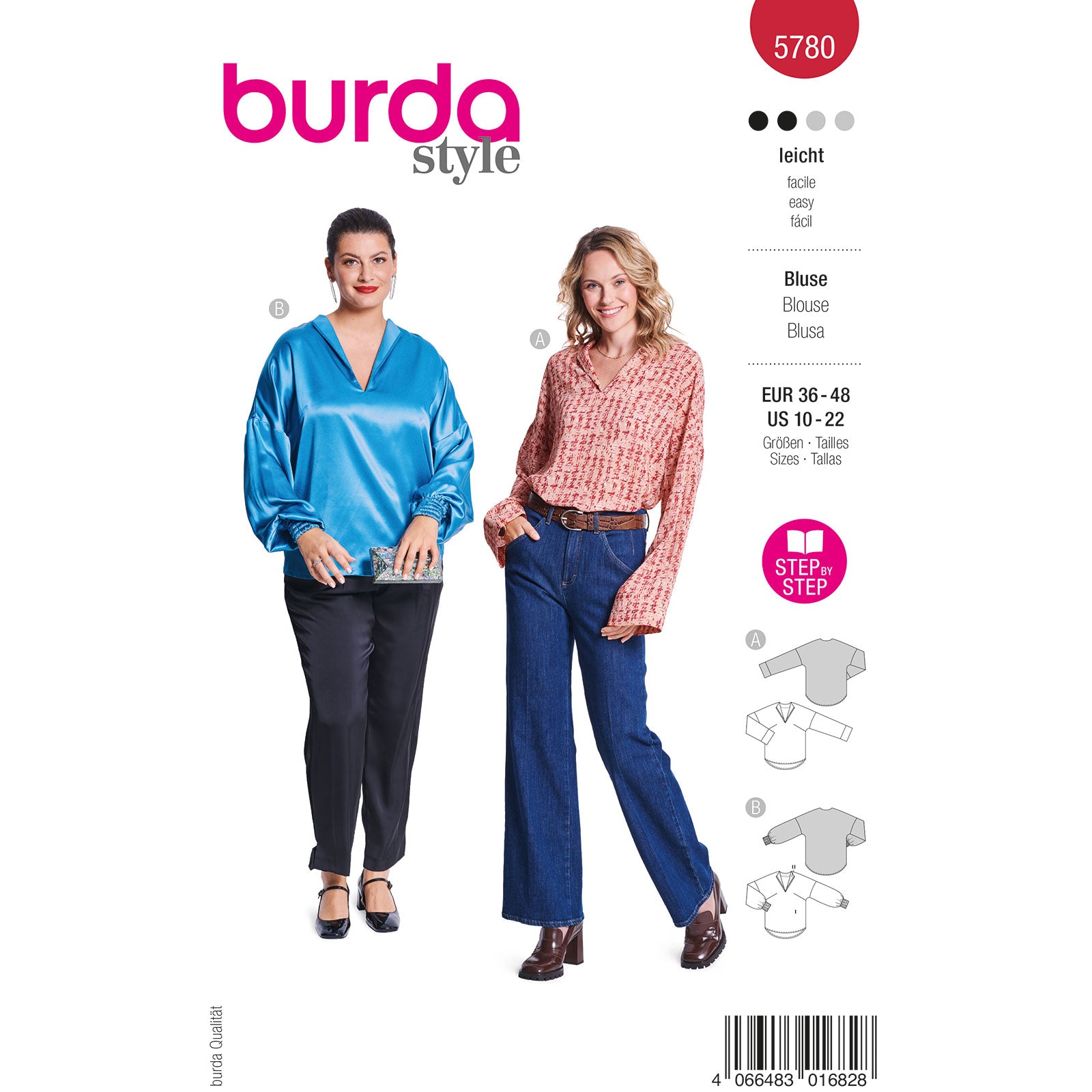 Burda 5780 dames blouse