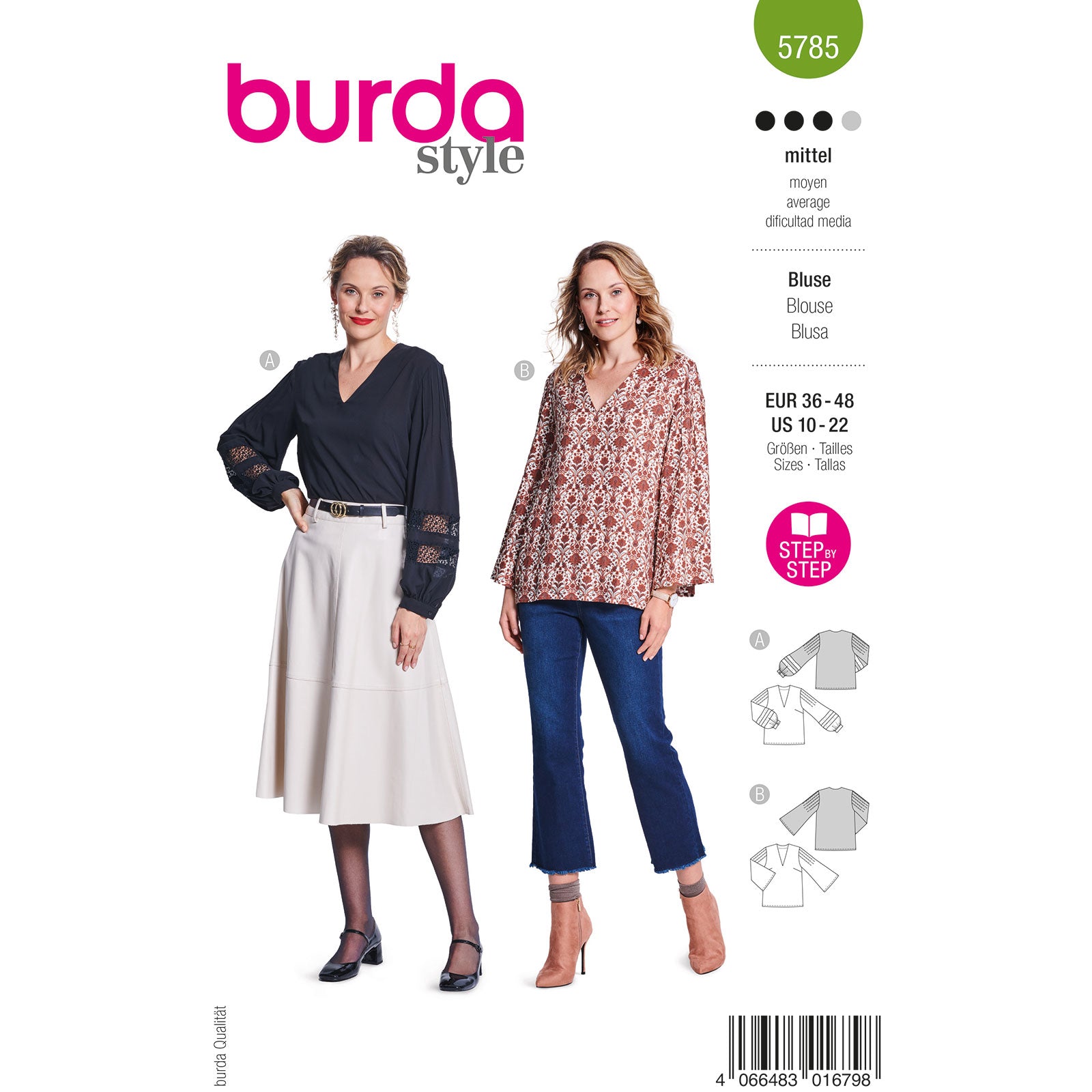 Burda 5785 dames shirt