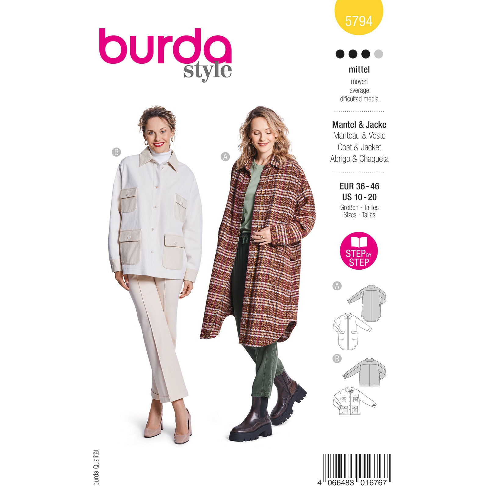 Burda 5794 dames jas
