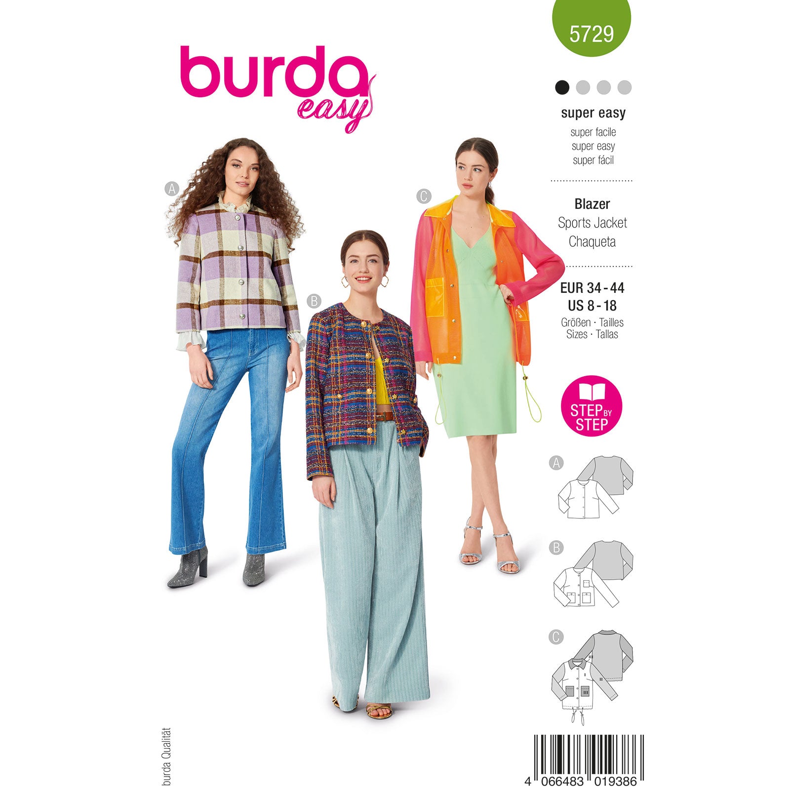 Burda Easy 5729 blazer