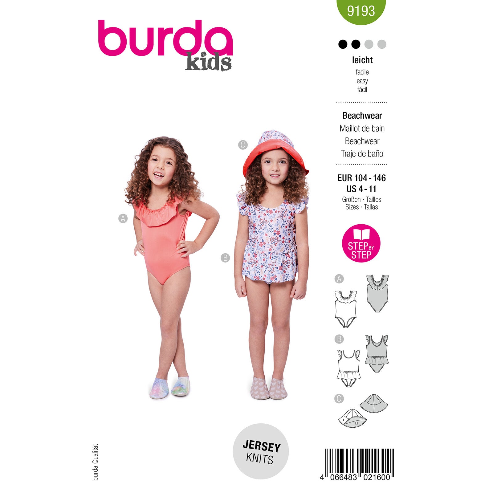 Burda Kids 9193 beachwear