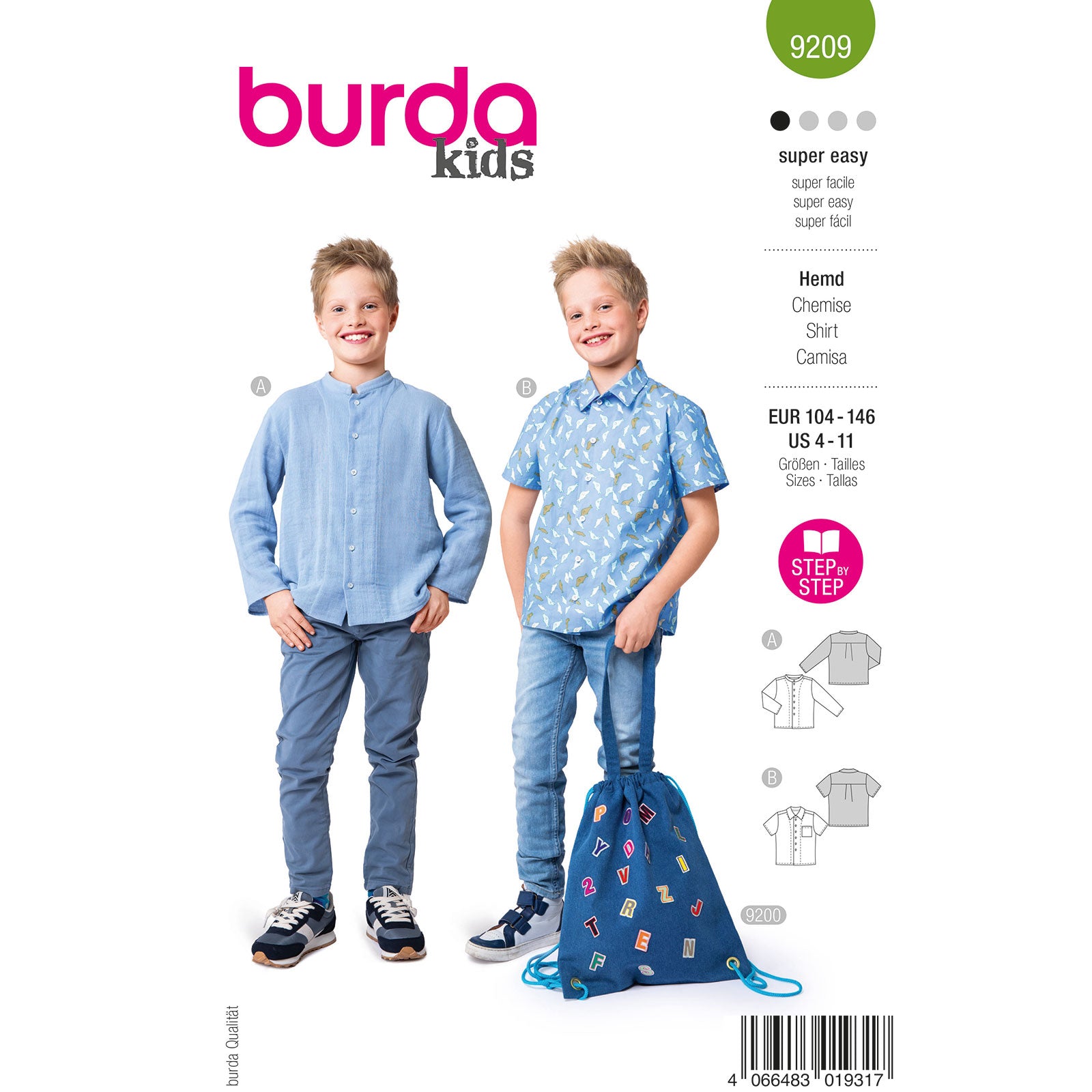 Burda Kids 9209 hemd en shirt