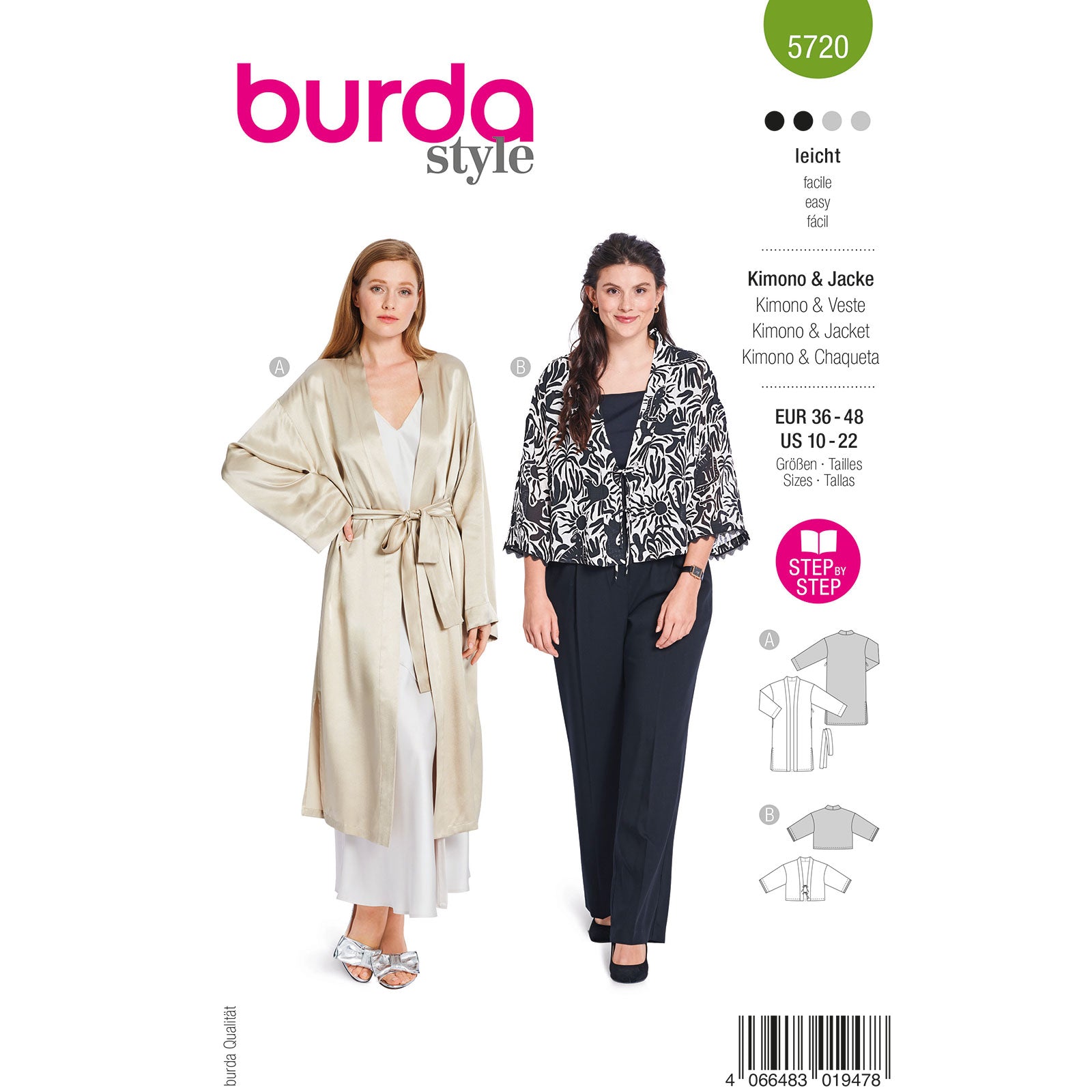 Burda Style 5720 kimono en jack