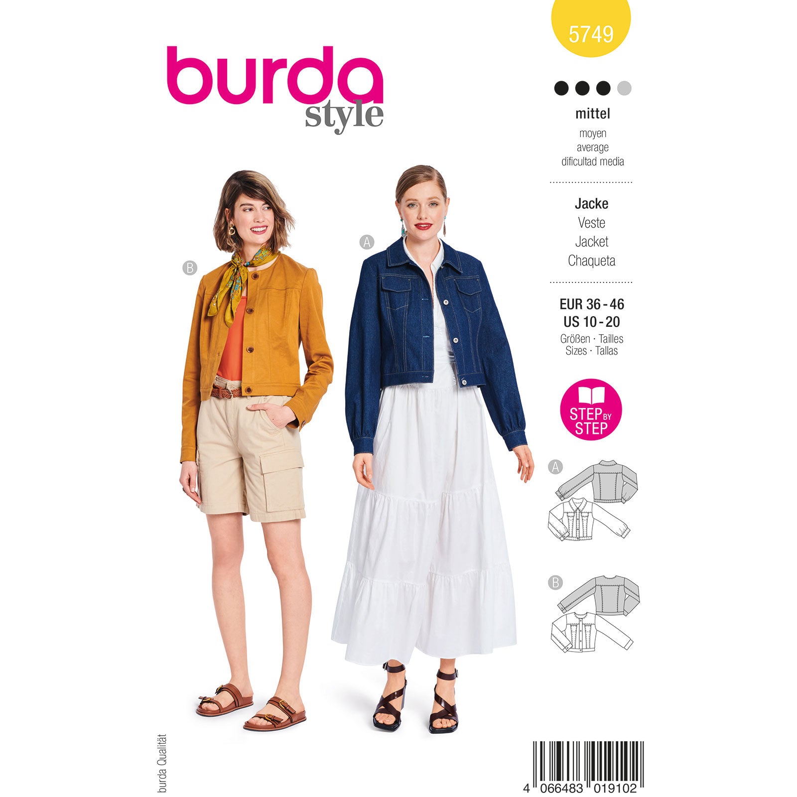 Burda Style 5749 vest en jack