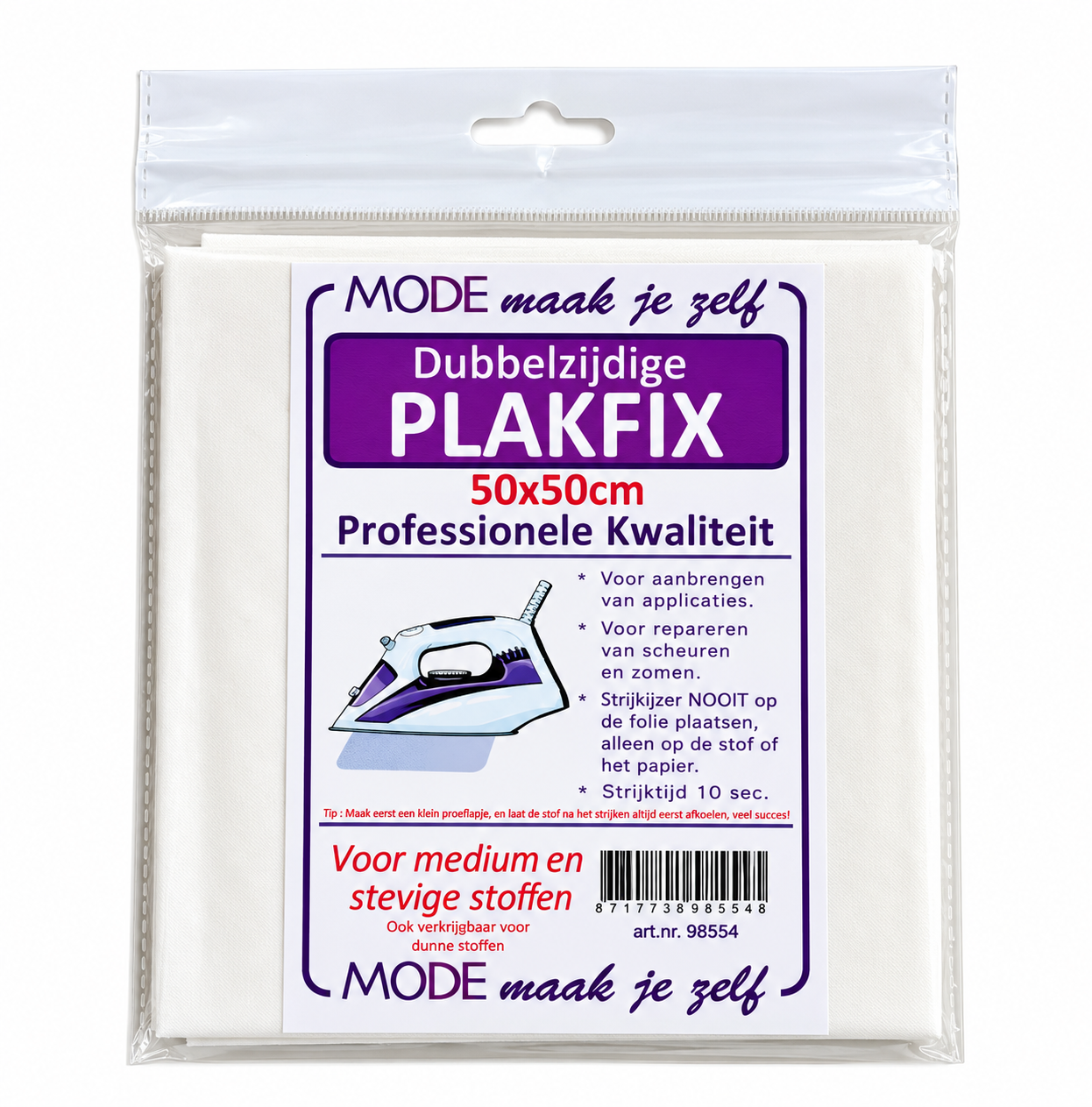 Plakfix 50x50 Mode maak je zelf - medium en stevige stoffen
